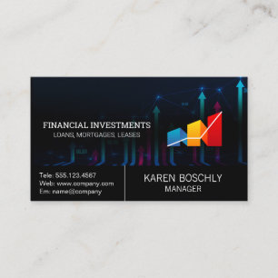 Stock Market Graph Growth Chart Logo Business Card