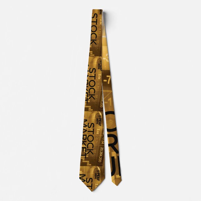 STOCK MARKET GURU by PEAF DOVE© Billionaire  Neck  Tie (Front)