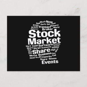 Stock Market Money Investor Gift Postcard