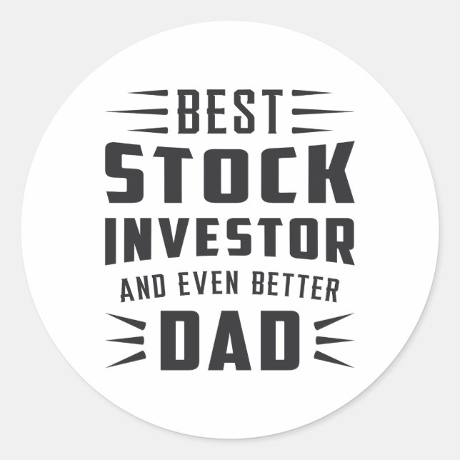 Stock Market Stock Investor Bull Trader Trading Classic Round Sticker (Front)