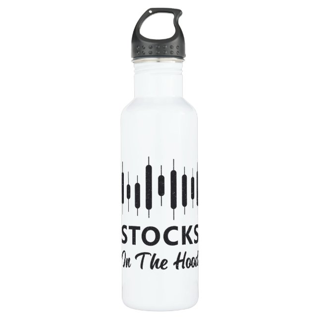 Stock Market Stocks In The Hood Trader Trading 710 Ml Water Bottle (Front)