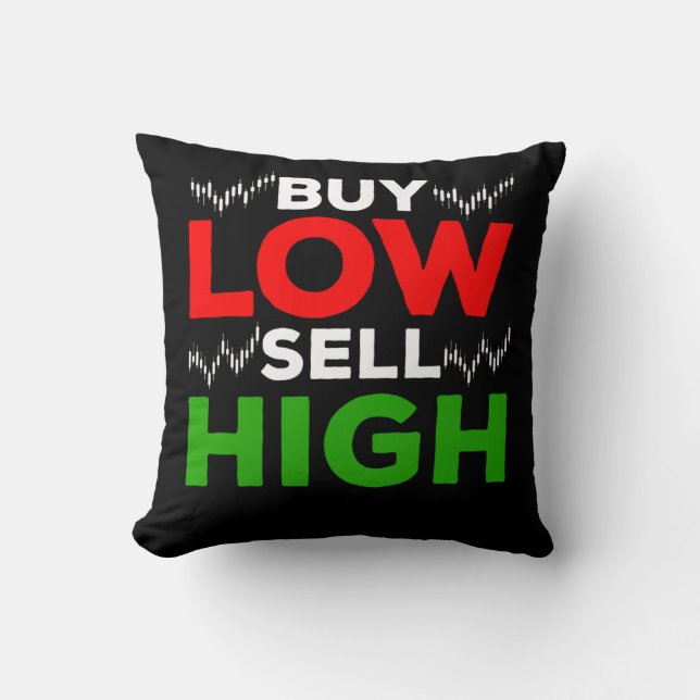 Stock Market Trading Forex Trader Buy Sell High Cushion (Front)