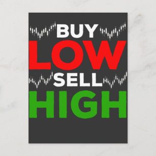 Stock Market Trading Forex Trader Buy Sell High Postcard