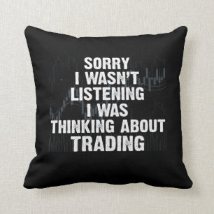 Stock Market Trading Hobby Investor Day Trader Cushion