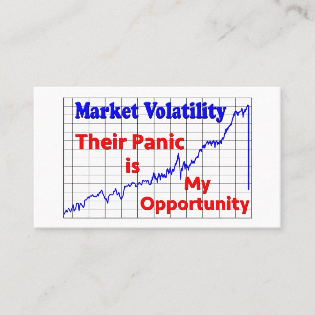 Stock Market Trading Panic Opportunity Business Card (Front)
