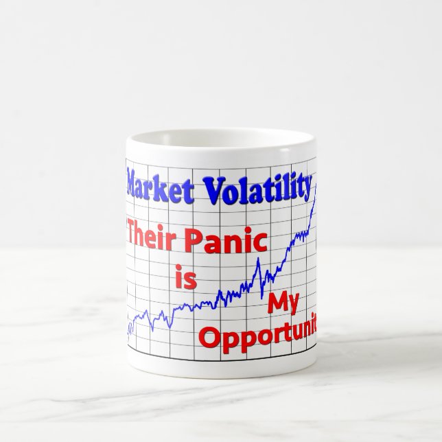Stock Market Trading Panic Opportunity Coffee Mug (Center)