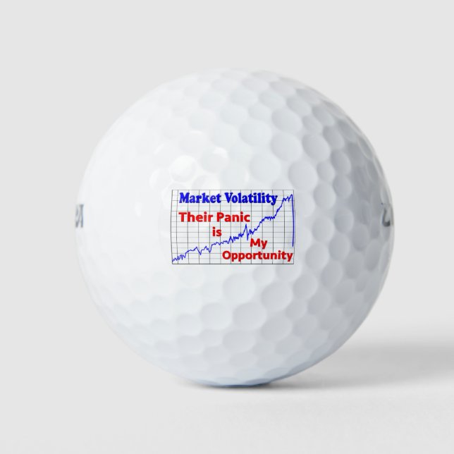 Stock Market Trading Panic Opportunity Golf Balls (Front)