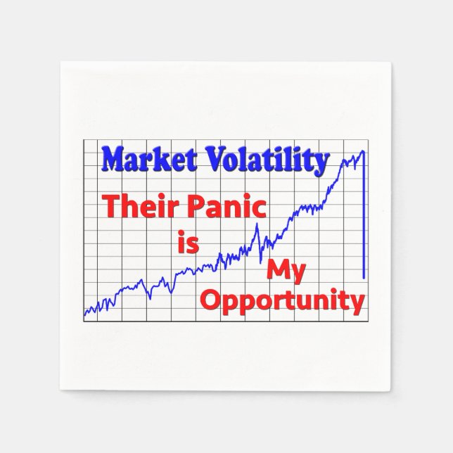 Stock Market Trading Panic Opportunity Napkin (Front)