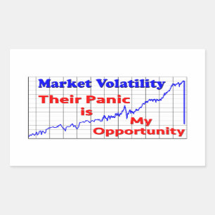 Stock Market Trading Panic Opportunity Rectangular Sticker
