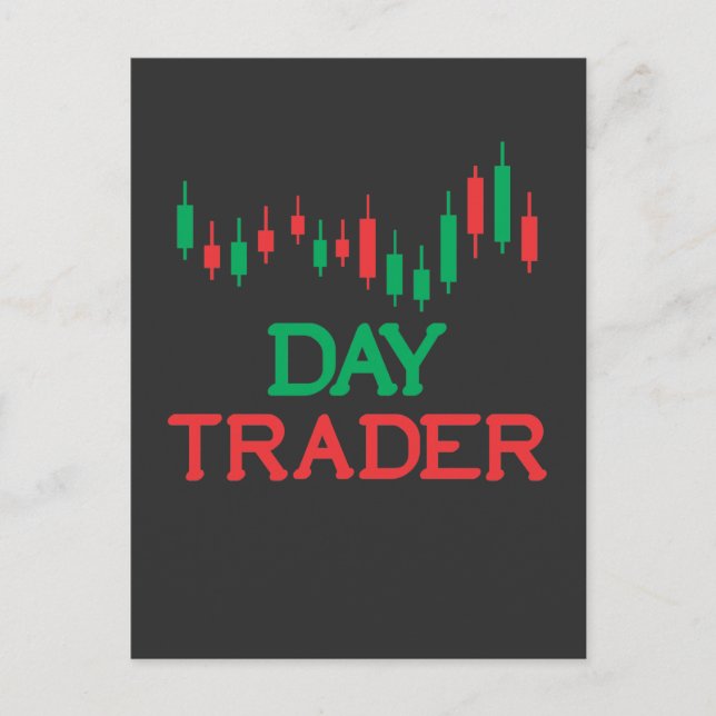 Stock Market Trading Sell Buy Day Trader Investor Postcard (Front)