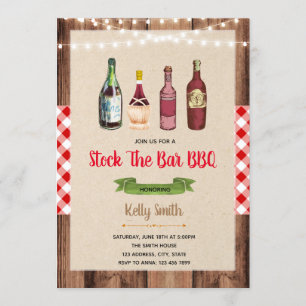 Stock the bar bbq invitation