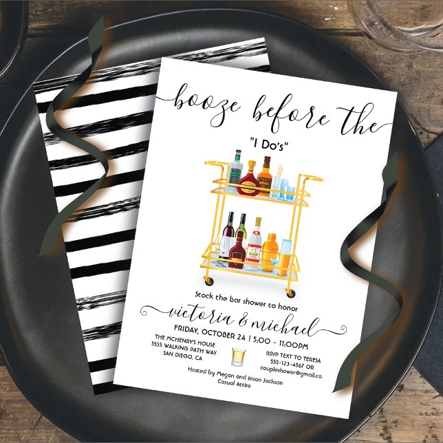 Stock the Bar Booze before the I Do's Shower Invit Invitation (Creator Uploaded)