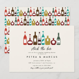 Stock the Bar Couples Bridal Wedding Shower Invitation