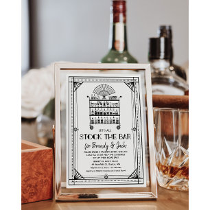 Stock the Bar Couples Coed Shower Invitation