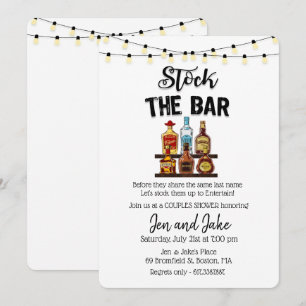 Stock the Bar Couples Coed Shower Invitation