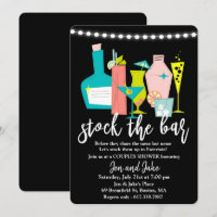 Stock the Bar Couples Coed Shower Invitation