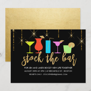 Stock the Bar Couples Coed Shower Invitation