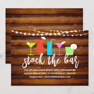 Stock the Bar Couples Coed Shower Invitation