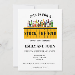 Stock the Bar Couple's Shower Invitation