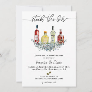 Stock the Bar Couple's Shower Invitation