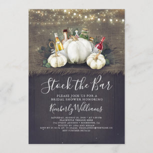 Stock The Bar Fall Party / Bridal Shower Invitation