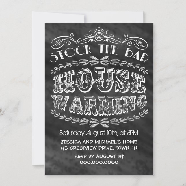 Stock The Bar House Warming Party Invitation (Front)