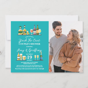 Stock The Bar Party Engagement Couple Shower Photo Invitation