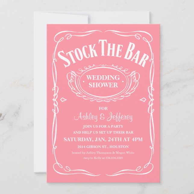 Stock the Bar Party Invitations (Front)