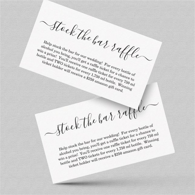 Stock the Bar Raffle Card Bridal Shower Invitation (Creator Uploaded)