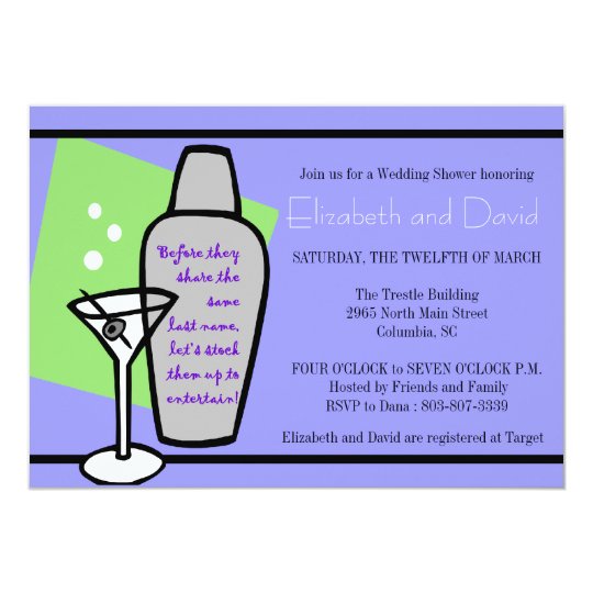 Stock the bar shower card