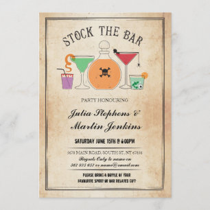 Stock The Bar Spooky Party Engagement Invitation