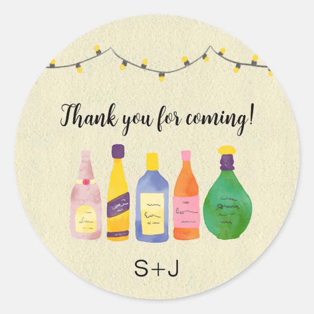 Stock the Bar thank you favour sticker (Front)