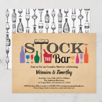 Stock The Bar Vintage Housewarming Invitation
