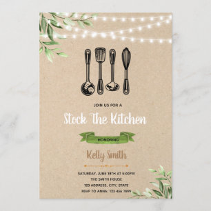 Stock the kitchen bridal shower invitation