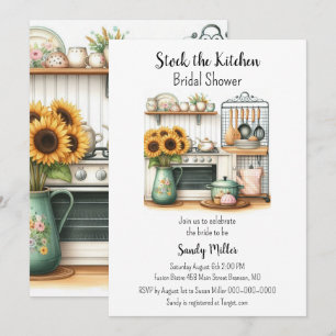 Stock The Kitchen Bridal Shower Invitation