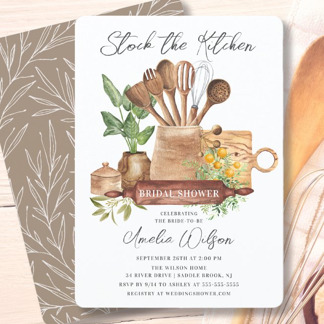 Stock The Kitchen Bridal Shower Invitation (Creator Uploaded)