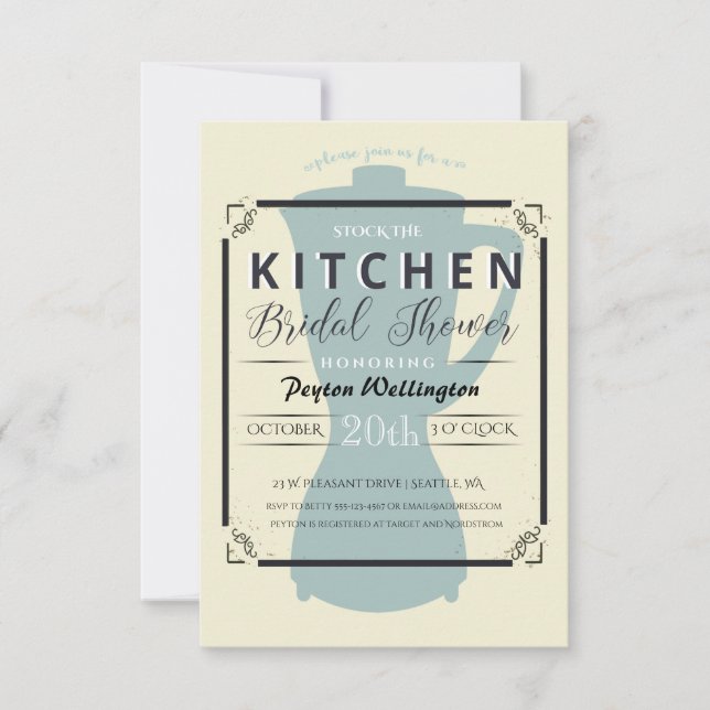 Stock the Kitchen Bridal Shower Invitation (Front)