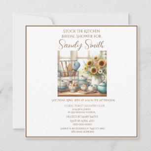 Stock The Kitchen Bridal Shower Invitation