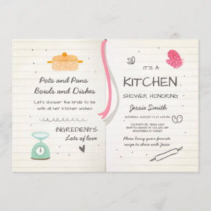 Stock the Kitchen Bridal Shower Invitation Cooking