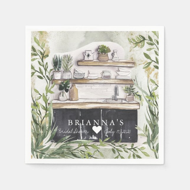 Stock the Kitchen Bridal Shower Personalised Napkin (Front)
