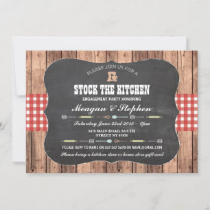 Stock The Kitchen Engagement Party Couples Shower Invitation