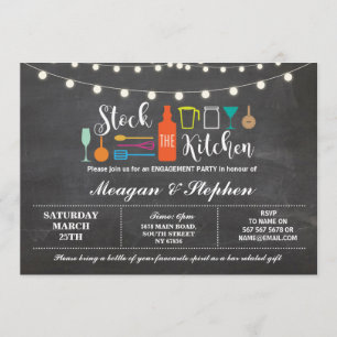 Stock The Kitchen Engagement Party Couples Shower Invitation