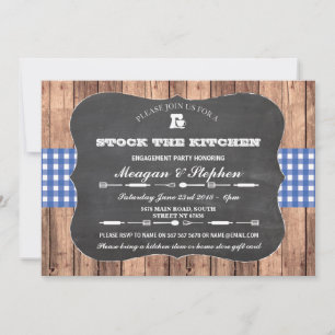 Stock The Kitchen Engagement Party Couples Shower Invitation