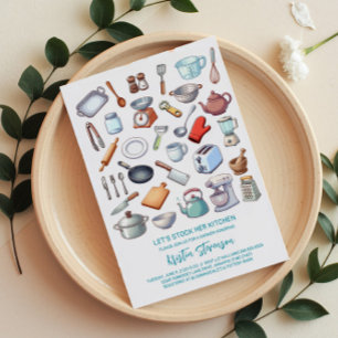 Stock the Kitchen Modern Bridal Shower Invitation