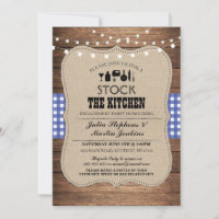 Stock The Kitchen Party Engagement Shower Invite