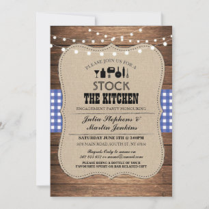 Stock The Kitchen Party Engagement Shower Invite