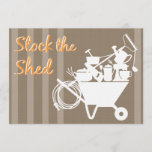 Stock the Shed | Wedding Shower Invitation<br><div class="desc">Throwing a grooms shower? Use this fun and fresh "kitchen and tool" themed invitation for the soon to be groom. If you would like the invitation in the brides wedding colours,  simply send me a message  at "orangeostrichdesigns@gmail.com" with the colours of your choice.</div>