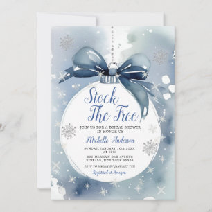 Stock The Tree Ornament Christmas Bridal Shower Invitation