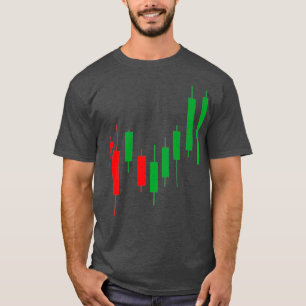 Stock Trader Candlestick Heartbeat Day Broker T-Shirt