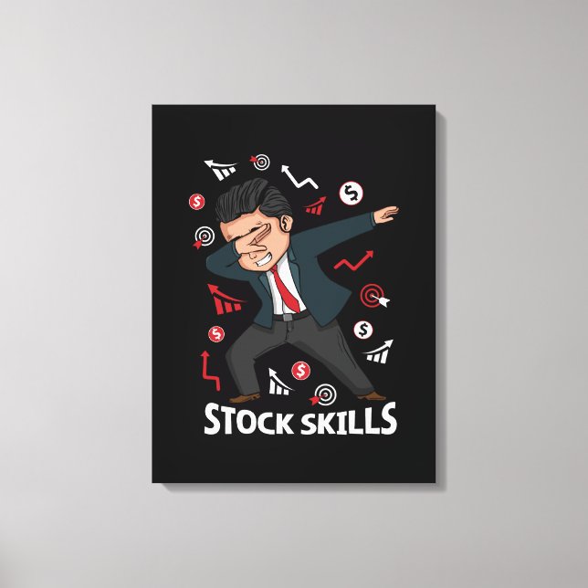 Stock Trader Gifts Men Trading Skills Forex Stocks Canvas Print (Front)